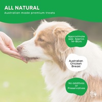 400g Dog Treat Chicken Breast Jerky - Dehydrated Australian Healthy Puppy Chew thumbnail