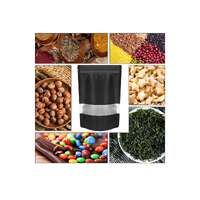 400 Resealable Mylar Stand Up Bags 36x25cm - Black Food Packaging Zip Pouch thumbnail