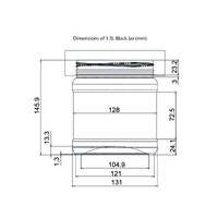 48x 1.5L Wide Mouth Plastic Jars and Lids Black - Empty Protein and Powder Tubs thumbnail