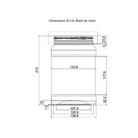 10x 2.5L Wide Mouth Plastic Jars and Lids Black - Empty Protein and Powder Tubs thumbnail