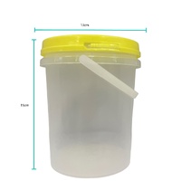 Bulk 100 x 1.2L Honey Bucket with Lid - 1.5Kg Clear Tamper Proof Plastic Tub thumbnail