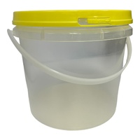 Bulk 100 x 2.2L Honey Bucket with Lid - 3Kg Clear Tamper Proof Plastic Tub thumbnail
