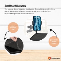 Laptop Stand Tripod - Adjustable Height Projector Holder With Phone Mount thumbnail