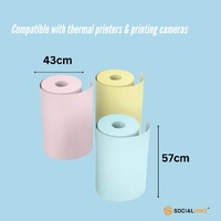 Social Hike 3 Pack Thermal Paper Camera Rolls Colour - Instant Print Refill thumbnail