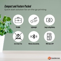 Tooleroo Portable A4 Thermal Printer White + Paper Kit - Wireless and Inkless thumbnail