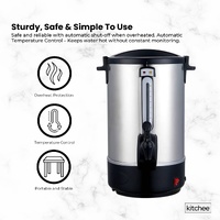 Kitchee 10L Electric Water Boiler - Stainless Steel Commercial Hot Liquid Urn thumbnail