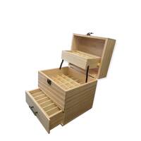 59 Slots Essential Oils Storage Box - Wooden 3-Tier Bottle Holder thumbnail