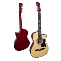 Karrera 38in Cutaway Acoustic Guitar with guitar bag - Natural thumbnail