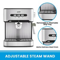 Pronti 1.6L Automatic Coffee Espresso Machine with Steam Frother thumbnail
