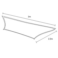 Wallaroo Rectangular Shade Sail 3m x 2.5m - Grey thumbnail