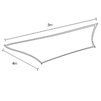 Wallaroo Rectangular Shade Sail 4m x 5m - Grey thumbnail