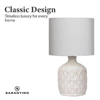 Sarantino Ceramic Table Lamp In Cream thumbnail