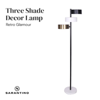 Sarantino Metal Floor Lamp with 3 Swirl Shades thumbnail