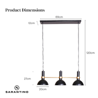 Sarantino 3-Light Hanging Pendant Lamp thumbnail