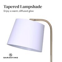 Sarantino Marble & Metal End Table Top Floor Lamp thumbnail