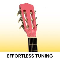 Karrera 34in Acoustic Wooden Childrens Guitar - Pink thumbnail