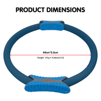 Powertrain Pilates Ring Band Yoga Home Workout Exercise Band Blue thumbnail