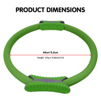 Powertrain Pilates Ring Band Yoga Home Workout Exercise Band Green thumbnail