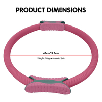 Powertrain Pilates Ring Band Yoga Home Workout Exercise Band Pink thumbnail