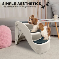 Furtastic 38cm Foldable Pet Stairs Ramp - White thumbnail