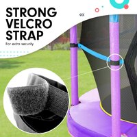 Kahuna 4.5ft Trampoline Round Free Safety Net Spring Pad Cover Mat Outdoor Blue Purple thumbnail
