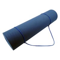 Powertrain Dual Layer 8mm Yoga Mat | Dark Blue | Non-slip Surface And Carry Strap For Ultimate Comfort And Portability thumbnail