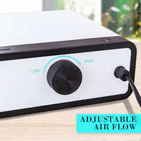 Aquarium Air Pump Oxygen Hydroponic 4 Outlet 670L/H 8W WHITE thumbnail