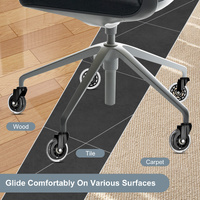 5X 3'' Rollerblade Style Wheels Office Chair Casters - Slient Smooth, 11x22mm Stem thumbnail