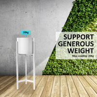 Plant Stand 65cm Planter Shelf Rack Display Steel 1 Tier WHITE thumbnail