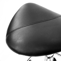 Swivel Salon Barber Stool Chair Saddle Type BLACK thumbnail