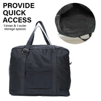 Shopper Bag Travel Duffle Bag Foldable Laptop Luggage Nylon KO-BOSTON NAVY thumbnail