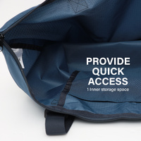 Shopper Bag Tote Bag Foldable Travel Laptop Grocery Nylon KO-DUAL NAVY thumbnail