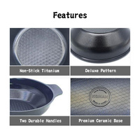 KOMAN Shinewon Two Hands Wok 28cm Ceramic Non-stick Titanium - BLACK thumbnail