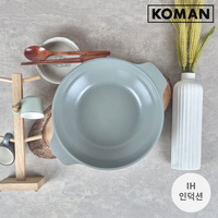 KOMAN Shinewon Vinch IH Two Hands Wok + Glass Lid 28cm Ceramic Non-stick Titanium GREY thumbnail