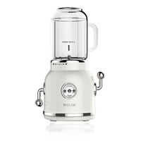 PHILEX Electric Blender Juice Smoothie Ice Mixer Retro 600ml WHITE thumbnail