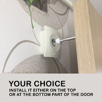 4X Door Stopper Wall Mount Door Stop Adhesive Catch Hole Advanced BEIGE thumbnail