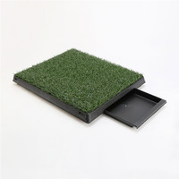 Pet Dog Potty Tray Training Toilet + 1 Grass Mat 63cm x 50cm thumbnail