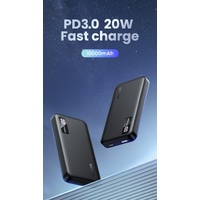 UGREEN 25742 10000mAh Two-way Fast Charging Power Bank Black thumbnail