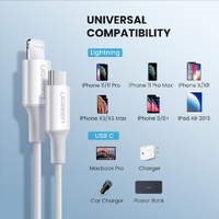 UGREEN 60749 MFi USB-C to iPhone 8-pin Charging Cable 2M thumbnail