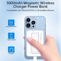 CHOETECH B662-WH USB-A + USB-C + Wireless Magnetic Power bank 5000mAh (White) thumbnail