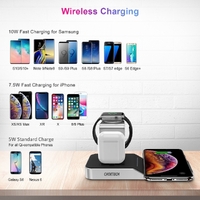 CHOETECH T316 4-in-1 Wireless Charging Station for iPhone/Apple Watch/iPod and all Qi Wireless Cell phones thumbnail