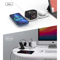 CHOETECH T588-F-WH 3-in-1 Foldable Fast Wireless Charger for Phone/Watch/Earphone thumbnail