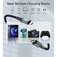 CHOETECH XCC-1042 Gen3.0 USB4.0 with 8K @ 60hz Video & Audio 240W USB-C to C Braided Cable 2M thumbnail