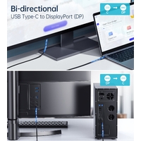 CHOETECH XCP-1803 USB-C To DisplayPort Cable 8K@30Hz 1.8M Two-Way thumbnail