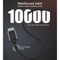 CHOETECH XDH01 4K 60Hz DisplayPort Male to HDMI Male Braided Cable 2M thumbnail