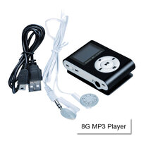 Mini Clip 16G MP3 Music Player With USB Cable & Earphone Silver thumbnail