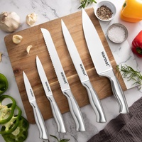 Warmot 5-Piece Ultra Sharp High Carbon Stainless Steel Chefs Kitchen Knife Set with Gift Box (750C) thumbnail