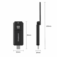 Simplecom NW812 AX1800 Dual Band WiFi 6 USB Adapter with Foldable Antenna thumbnail