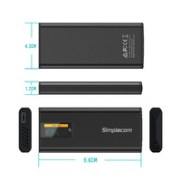 Simplecom SE530 NVMe / SATA M.2 SSD to USB-C Enclosure with SMART LED Screen USB 3.2 Gen 2 10Gbps thumbnail