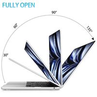 15 inch Air 2023 MacBook Air Matte Case  A2941 M2 Chip Hard Shell Case Keyboard Cover White thumbnail